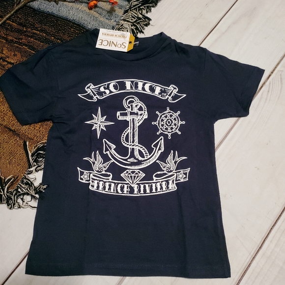 5/25 So Nice French Riviera Navy Blue T Shirt NWT 8 - Picture 1 of 5